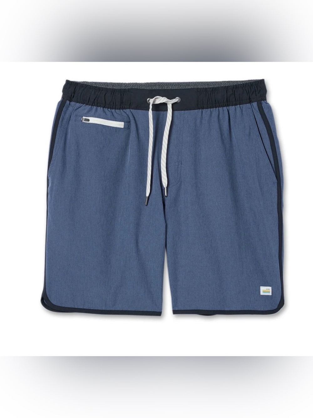Vuori Black Banks Short Unlined 7" with Contrast Waistband